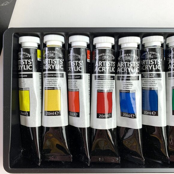 Vintage Winsor&Newton Artists' Acrylic Tube Set, 12 x 20ml tubes - Picture 2 of 7
